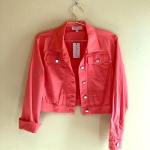 Philosophy Coral Collared Jacket Size L NWT